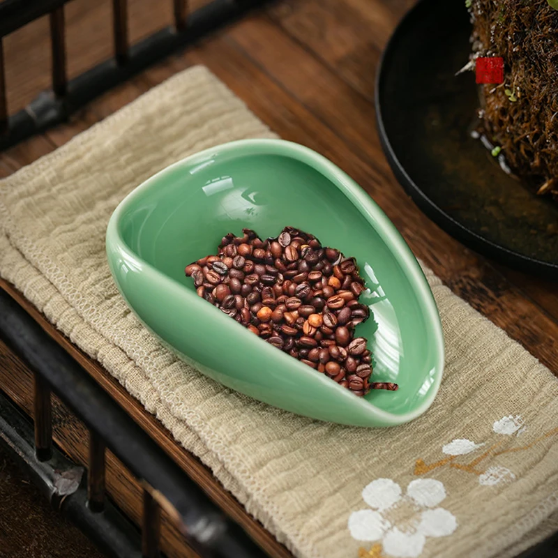 Coffee Bean Measuring Tray Coffee Bean Dosing Cup Trays Bean Dishes Muti-styles Coffee Ceramic Measuring Cup Coffee Accessories