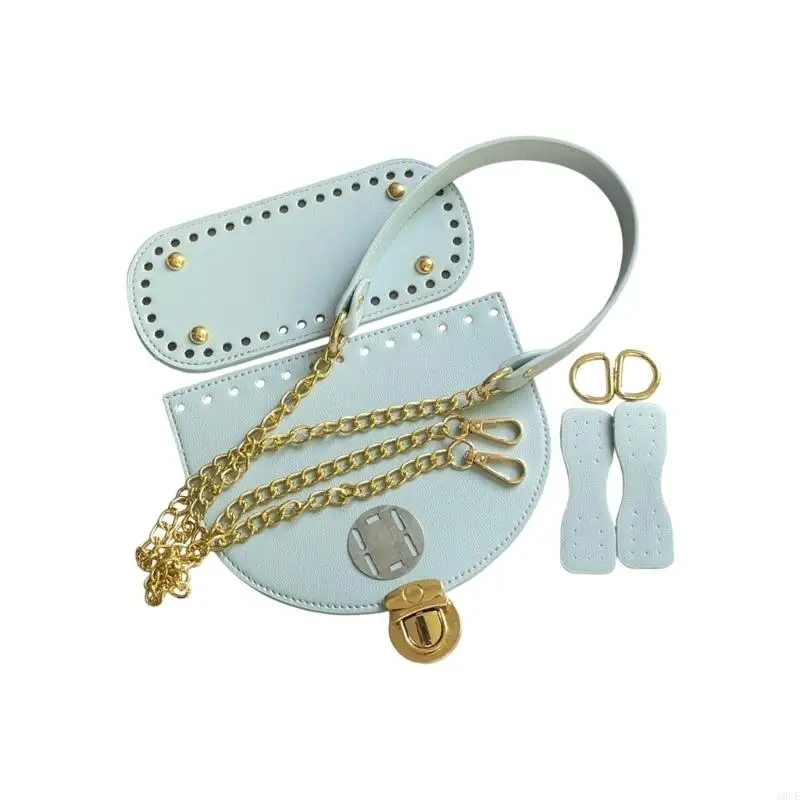 DIY PU Leather Bag Knitting Set,PU Leather Bag Making Kits with Flap Cover 