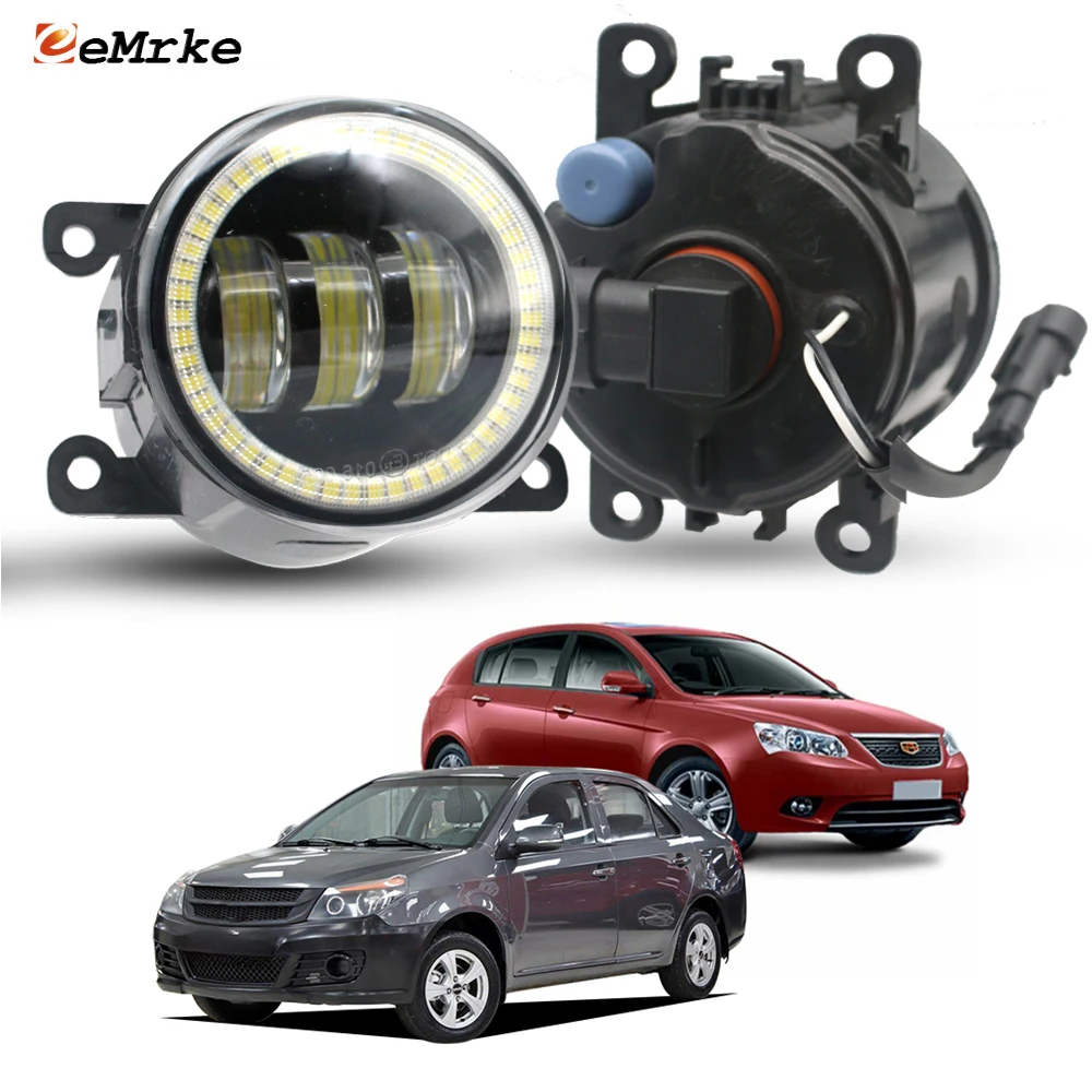 

OEM Style Fog Lights Plug and Play for Geely CC6 Sedan / Emgrand EC7 RV Hatchback Angel Eye Daytime Running Driving Lamp Car PTF