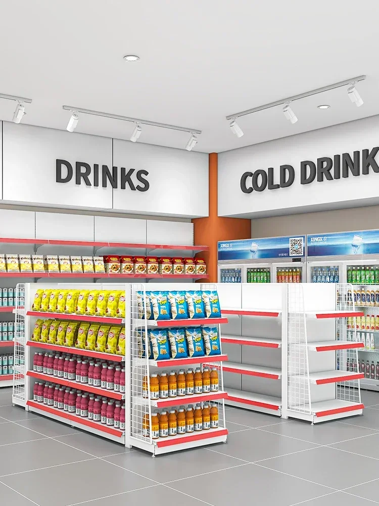 

Shenzheng Supermarket Display commissary convenience store single-sided double-sided wall