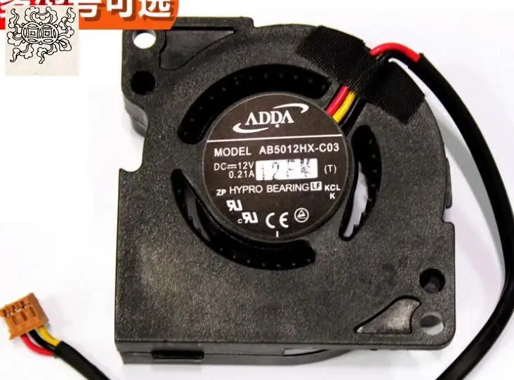 

Ltsf For ADDA AB5012HX-C03 DC 12V 0.21A 50x50x20mm 3-Wire Server Cooling Fan