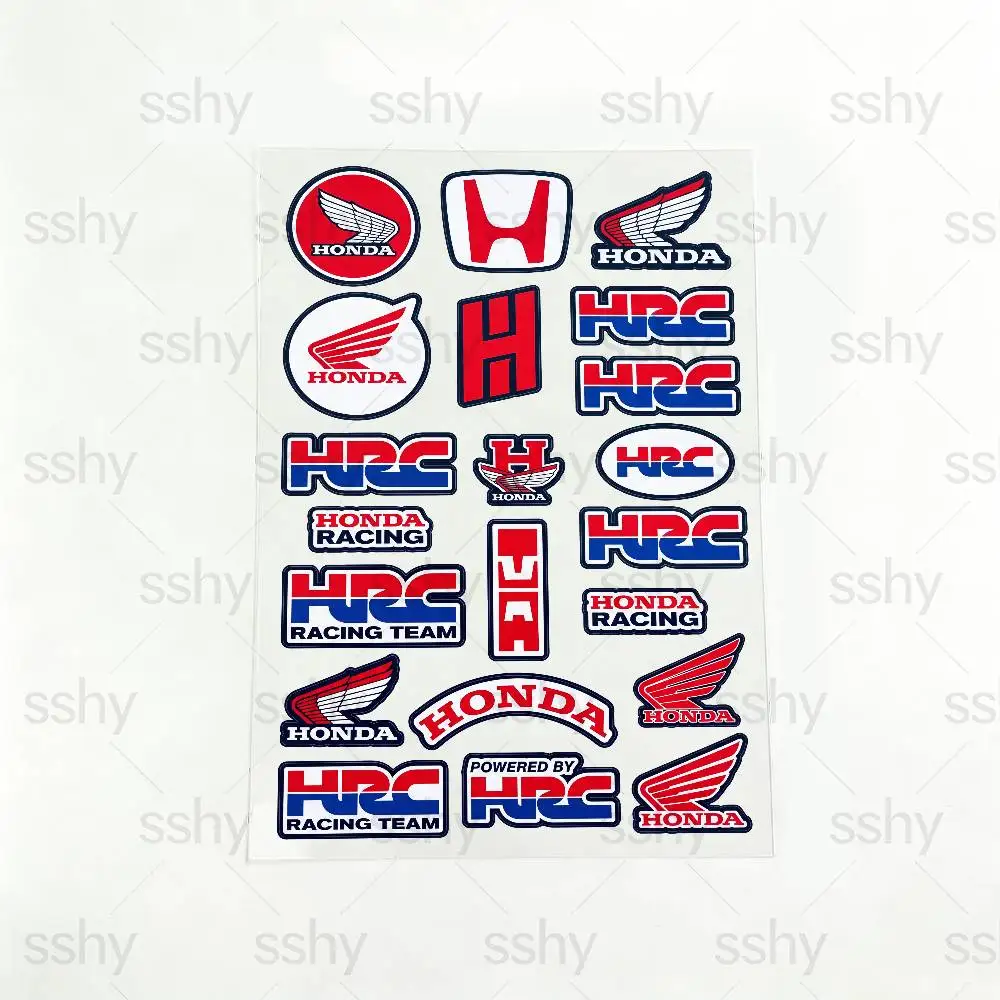 

Водонепроницаемые светоотражающие наклейки H WING для мотоциклов Honda HRC, легко снимаемые, для мотоциклов и автомобилей