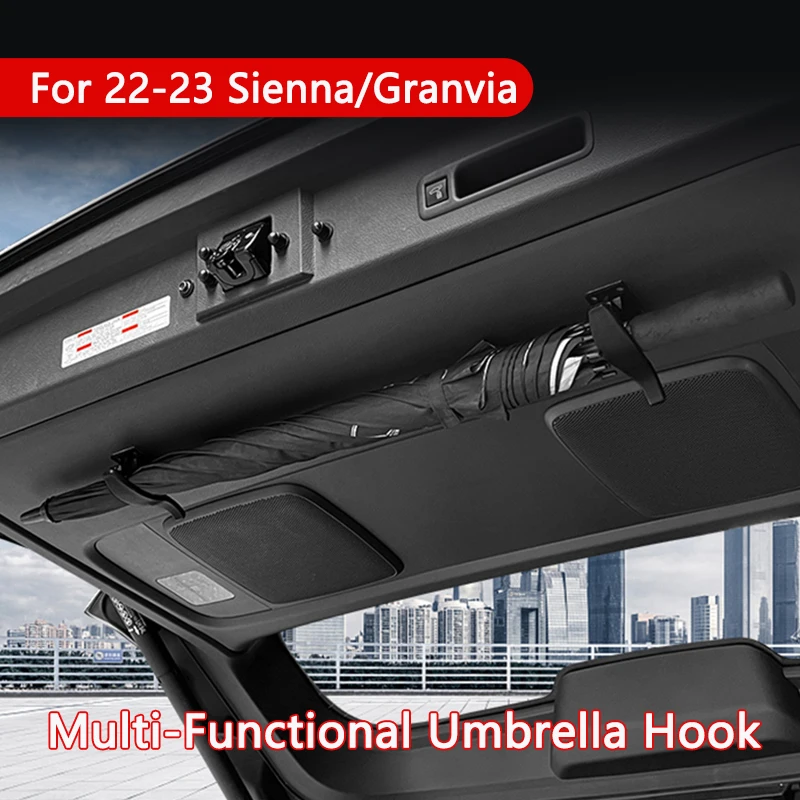 Car Hook Trunk Umbrella Holder Multi-purpose Umbrella Organize Fishing Rod Storage For Toyota Sienna Granvia 2022 2023 Accessory 