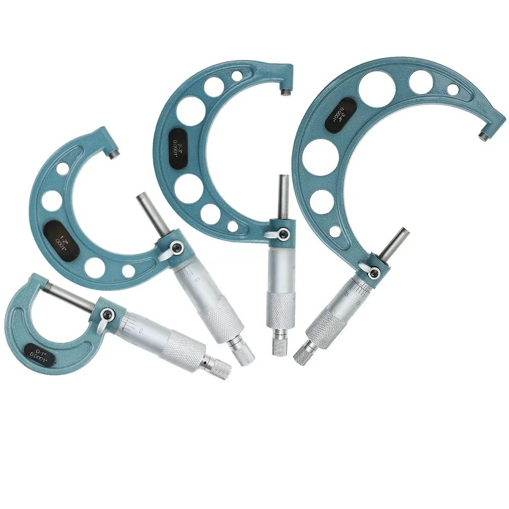 Mechanical Micrometer Set 3 Pieces/ 4 Pieces/ 6 Pieces Suit Spiral Scale Metric Imperial Standard Micrometer