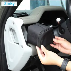 Zinky Oxford Cloth Car Steering Wheel Side Storage Bag for Land Rover Defender 110 2020-2024 Interior Storage Accessories 2 Pcs
