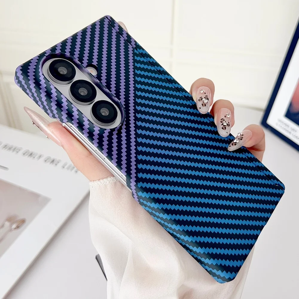 Luxuriöse magnetische Carbonfaser-Schutzhülle mit Scharnier für Samsung Galaxy Z Fold 7 6 5 8 – Ultradünne PC-Schutzhülle für ZFold7 – Detail 11