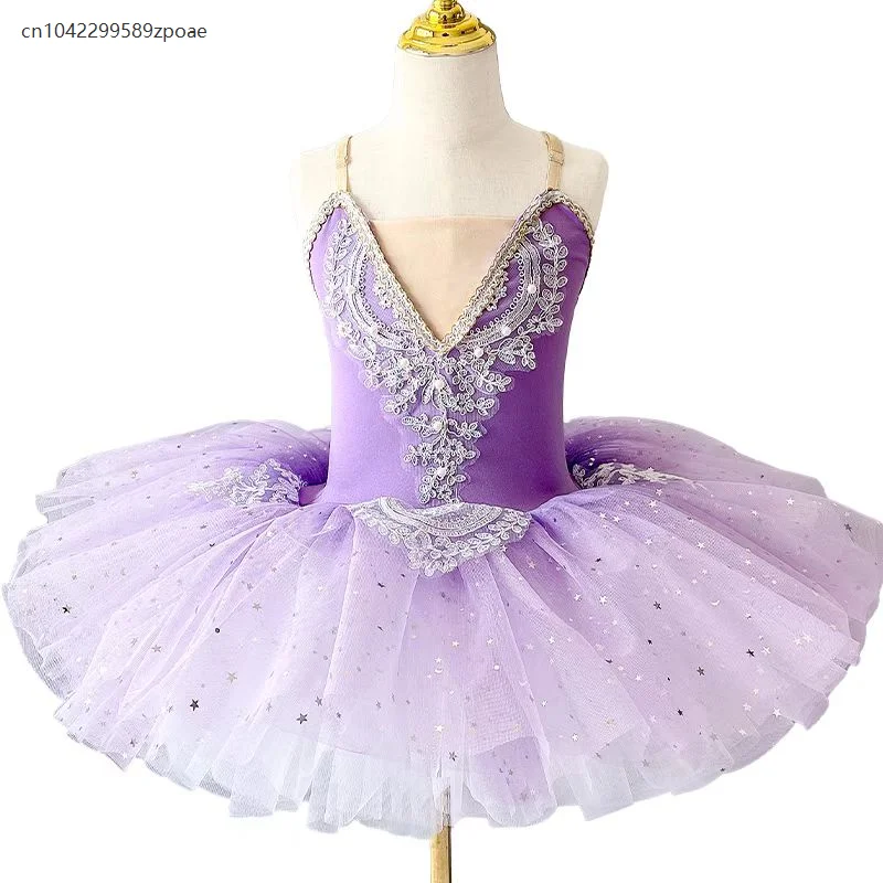 

Professional Ballet Dress Girls Blue Pink Ballet Dress Party Skirt Children's Ballet Dance Tutu Dress Performance Costume 2025