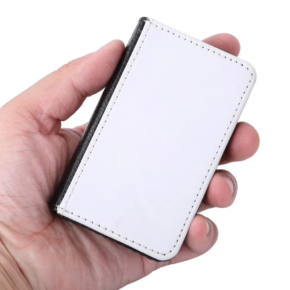 

DIY Blank Name Card Holder PU Leather Lightweight Thermal Dye Sublimation Card Case Card Organizer Elegant Design