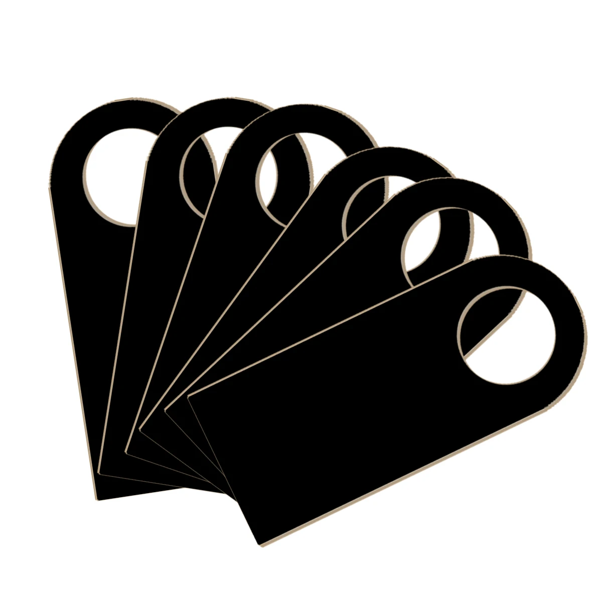 6 Pcs Small Blackboard Decorative Pendants Chalkboard Message Oval Mini Manual Wooden Signs