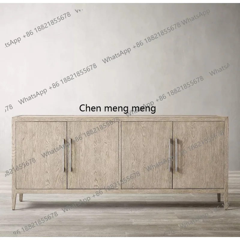 

Furniture Italian minimalist entrance cabinet Solid wood light luxury dining side cabinet Modern simple solid wood side cabinet