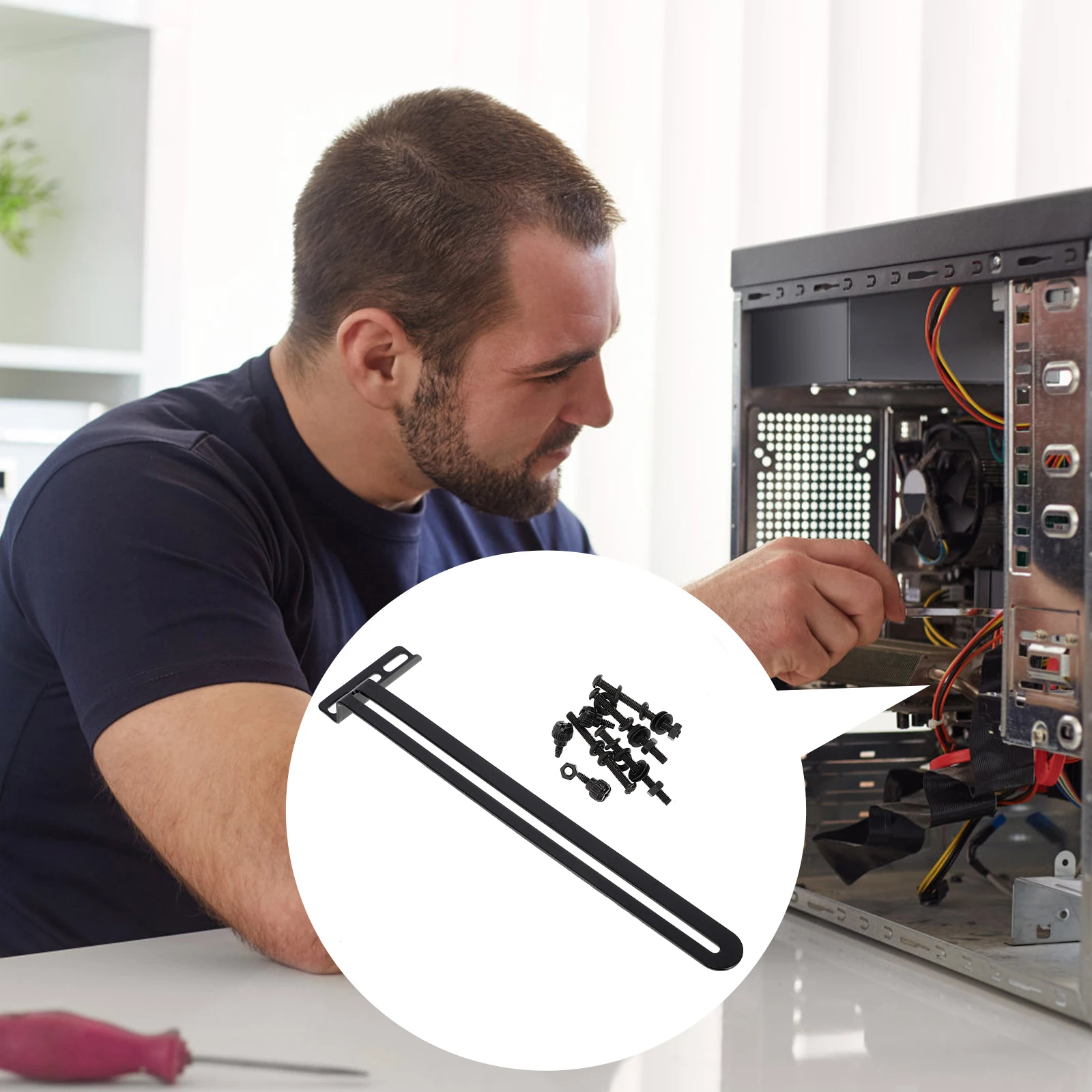 

Graphics Card Fan Support Cooling Bracket 8cm 9cm 12cm 14cm Air Cooler Bracket Computer Radiator Holder Dual Fans Stable High