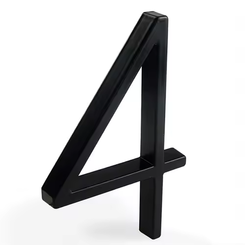 1pc 125mm Floating House Number Outdoor 5 inch Black Zinc Alloy Letter Apartment Door Numbers Mailbox Address Sign #0-9 - Image 9