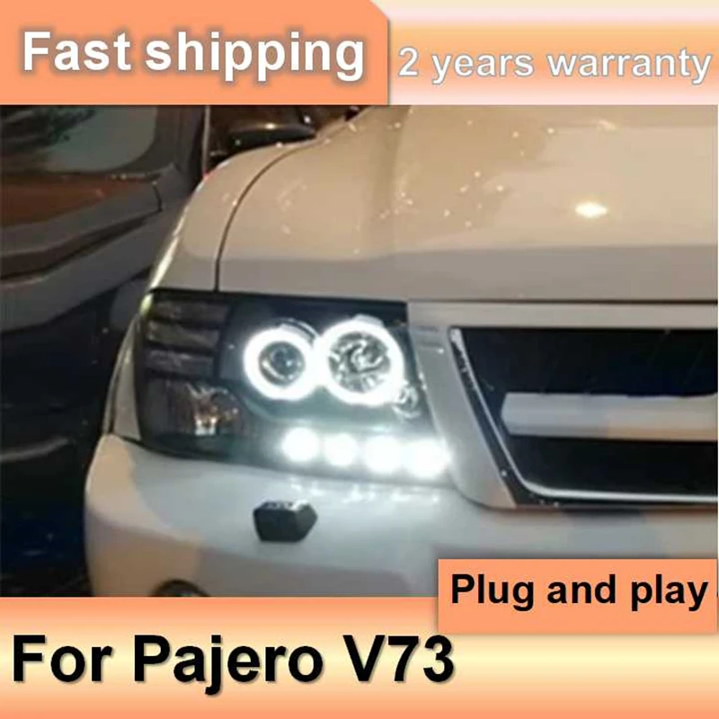

Автомобильные аксессуары для Mitsubishi Pajero V73 Фара 2004-2016 V73 Pajero Фара DRL Указатель поворота Ближний свет Линза проектора