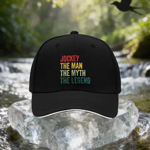 Jockey Men'S Legend Text Sandwich Baseball Cap Unisex Easy Lightweight Adjustable Outdoor Sun Hat Ideal Gift for Travel, Party,
