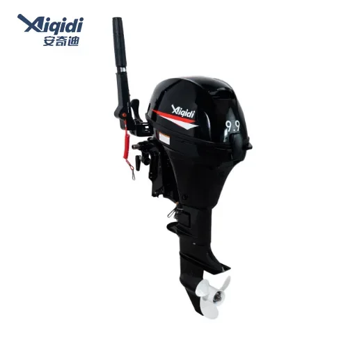 AIQIDI CE Approved Boat Motors 9.9HP 4-Stroke Outboard Engine Water Cooled Electric/Manual Starter Outboard Motor