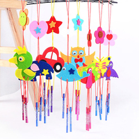 Creative DIY Handmade Wind Bell Chime Non-woven Fabric Toy for Girls Kindergarten Art And Crafts Windbell Toys Home Ornaments