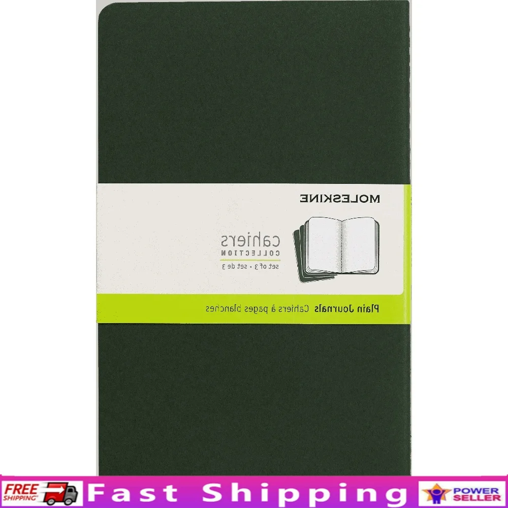 

Large Cahier Journals Set of 3 Plain Notebooks Flexible Paper Academic Notes Customizable Cover Detachable Pages Tasks and