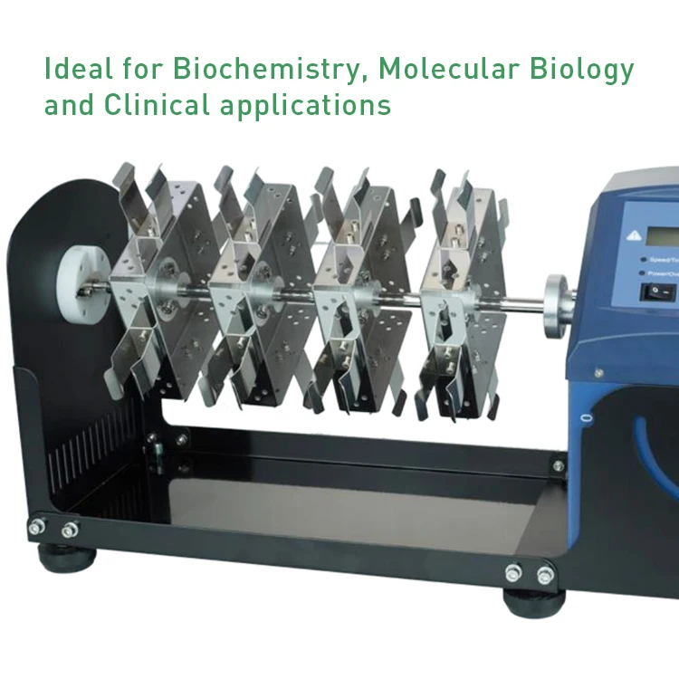 Laboratory Medical Plastic Rolling Mixing Adjustable Speed Brushless DC Motor LCD Digital Tube Rotator Mixer