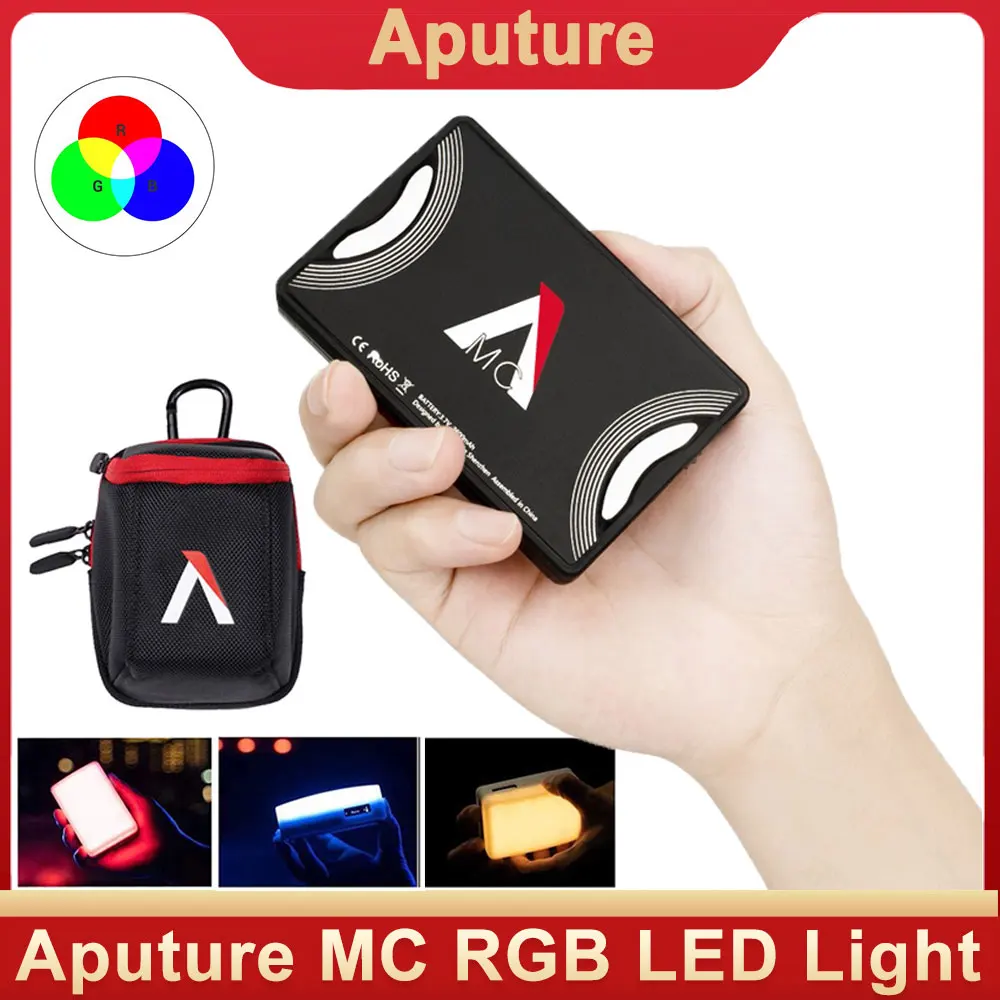 

Aouture MC RGB LED Mini Light AL-MC Magnets RGBWW Video Photography Lighting 3200K-6500K With HSI/CCT/FX Lighting Modes