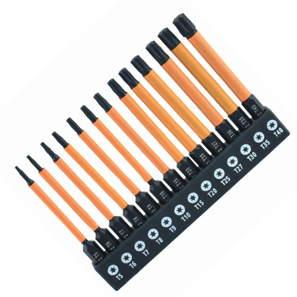 13 Piece Screwdriver Magnetic Star Bits Alloy Steel Material Bit Sizes Stamped Easy Screw Holding High Compatibility