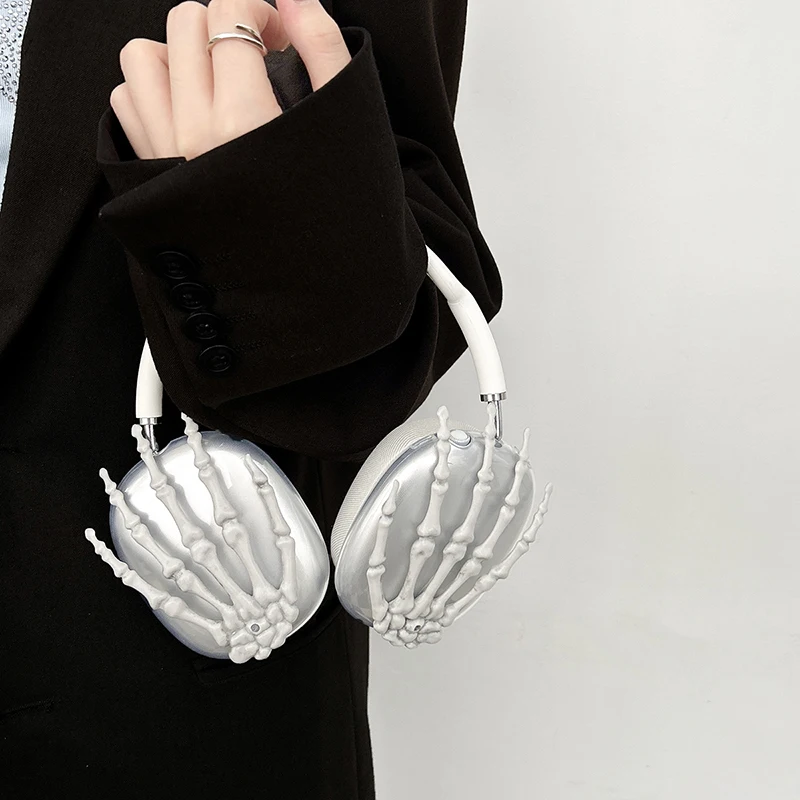 Skeleton Hand 3D Protective Case for Apple Airpods Max Headphones Cover Anti-scratch Soft Earphone Accessories