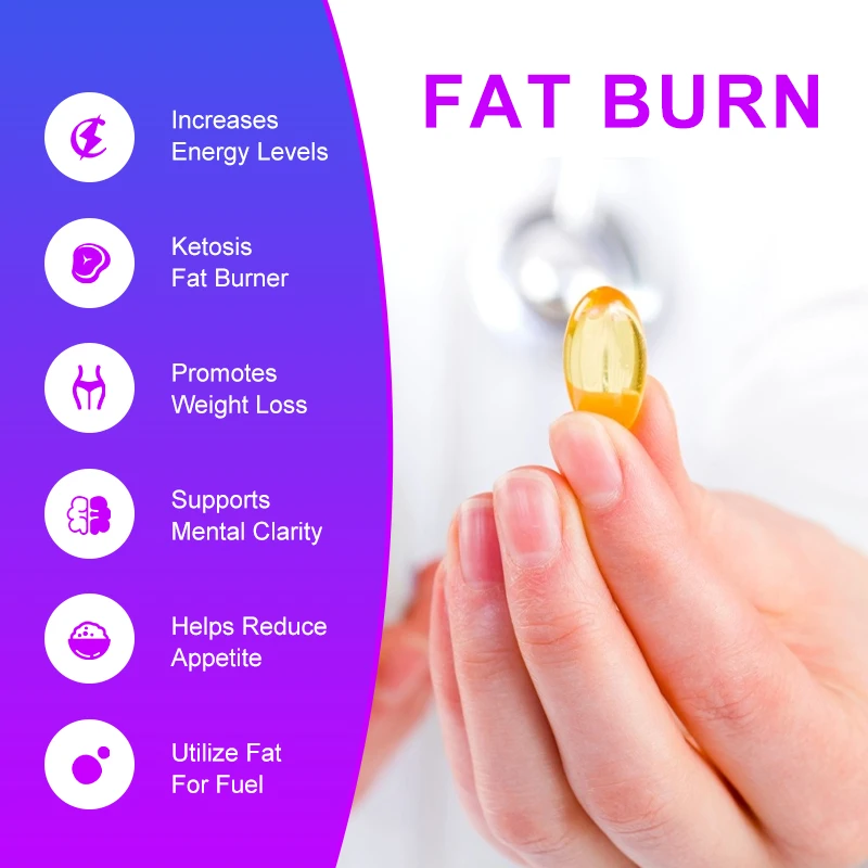 MINCH Ketone Oil Capsules Weight Loss Burn Fat Flat Belly For Men And Women Keto Set For Health Ketogenic Dietary Supplement