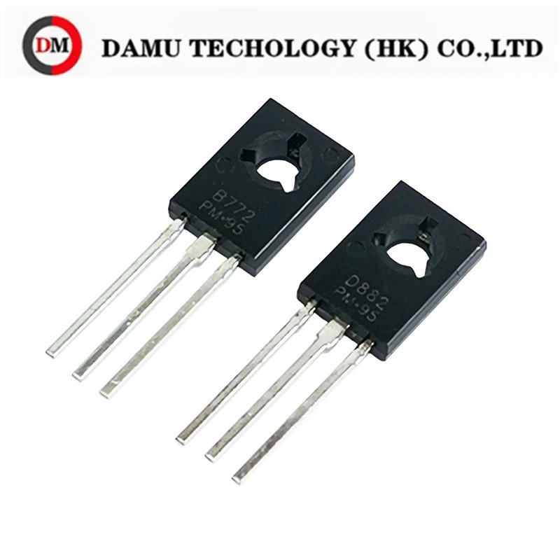 

20pieces 10pairs 2SD882 2SB772 TO-126 ( 10pieces 2SD882 + 10pieces 2SB772 )
