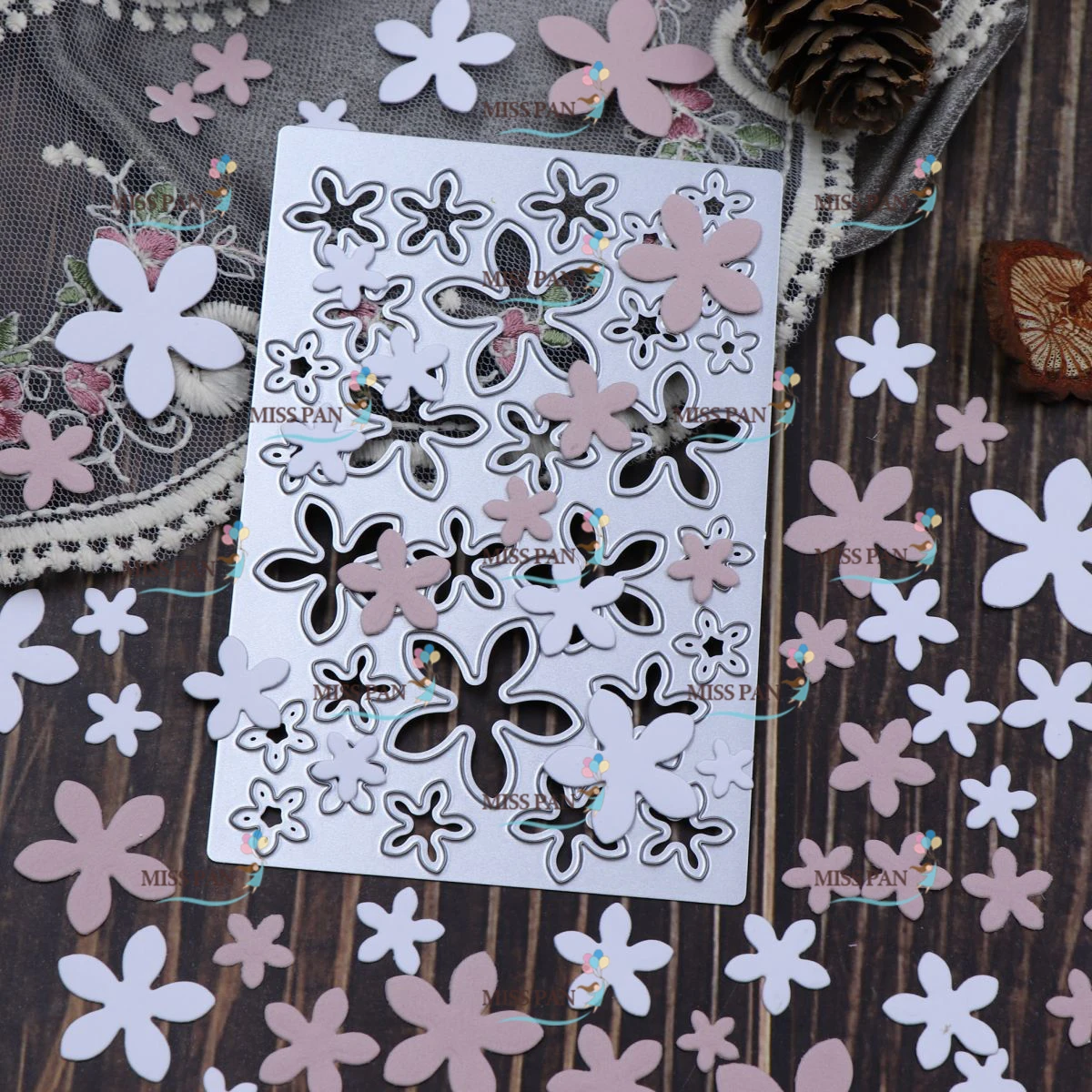 

Металлические Вырубные штампы с множеством маленьких цветов для самостоятельного скрапбукинга альбома рукоделия шаблон для изготовления открыток ручной работы