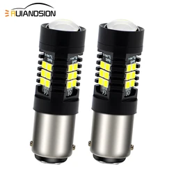 2pcs 12V 24V 1142 BA15D 1157 BAY15D S25 BAZ15D P21/4W 2835 21SMD Led Auto Turn Brake Light White Red Yellow