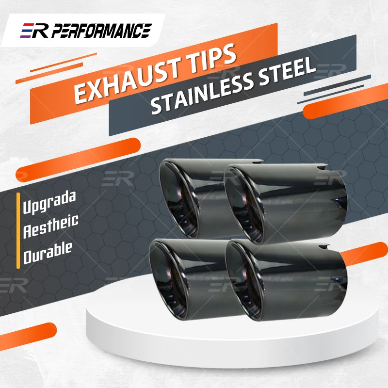 4 Piece Stainless Exhaust Tips Car Accessories Muffler Tail Tips Modify Fit for BMW F87 M2 F80 M3 F82 F83 M4 F10 M5 F12 F13 M6