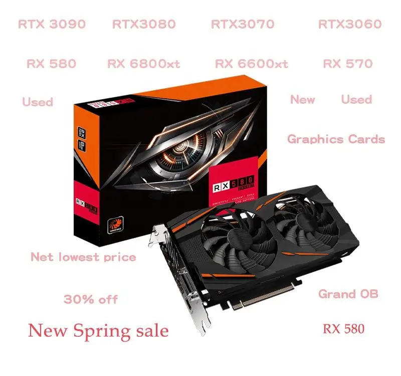 

Новые б/у графические карты RTX 3090 3080 3070 3060 GTX 1660S RX 580 8 Гб RX 6600 xt RTX 3090, графическая карта