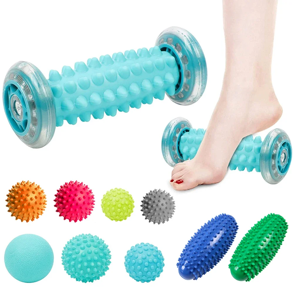 Massage Ball - Foot Pain Therapy Kit - Plantar Fasciitis, Heel Spur, Sore Muscles, Trigger Point - Back, Arm, Neck, Shoulder,Leg