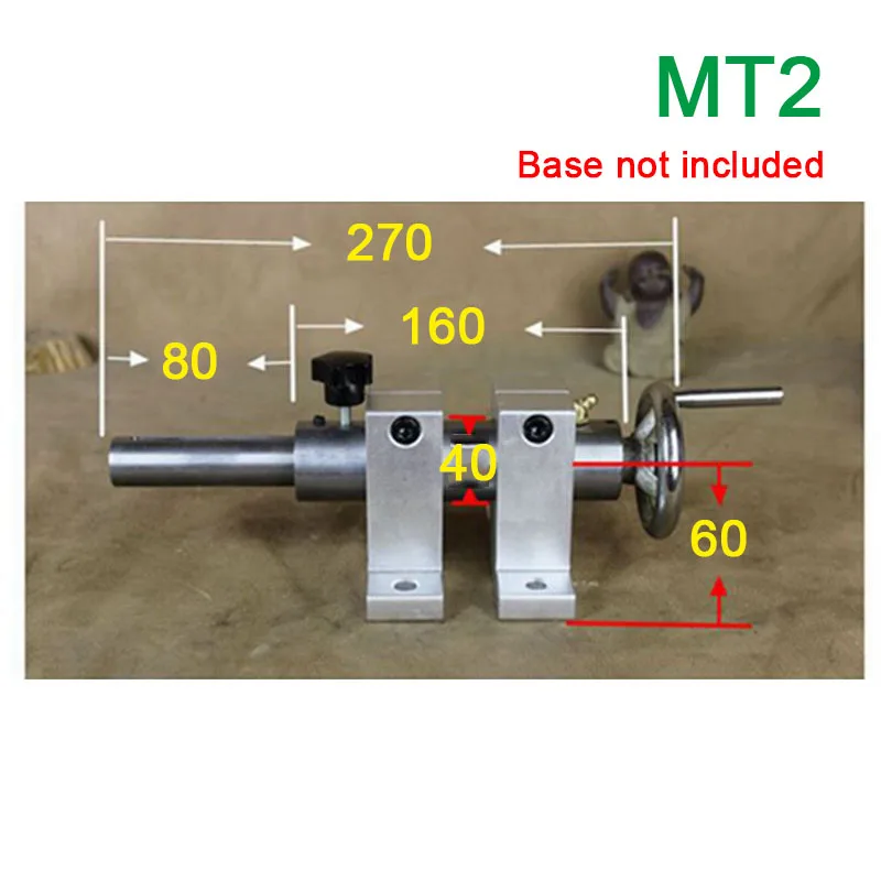 MT2/MT3 Lathe Tailstock Body Woodworking Lathe Round Woodwork Bead Engraving Machine Jade Wenwan Metal Machinery