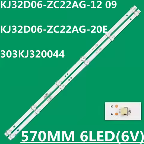 20PCS LED Strip 6 lamp For KJ32D06-ZC22AG-20E 09 12 KM0320LDCH HTV-32R01-T2C/A4/B 32LH0202 32HH1830 LT-32M350W V320BJ6-Q01