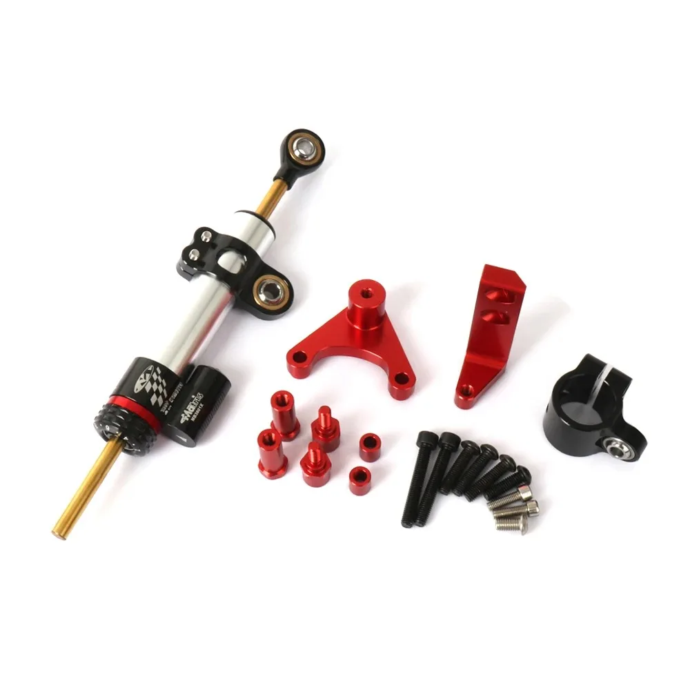 Voor Ducati Hypermotard 950SP Fiber Carbon Stuurdemper Stabilizer Motoraccessoires Met Beugel Ondersteuning Kit - afbeelding 1
