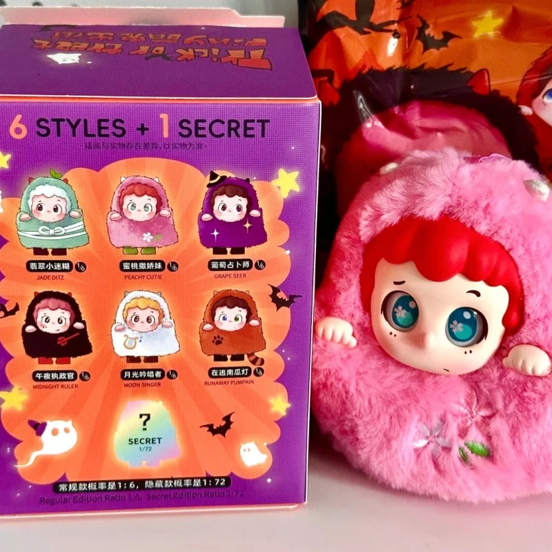 

Piny Meng Ghost Series Blind Box Mysterious Surprise Vinyl Face Doll Pendant Cute Funny Halloween Theme Trendy Ornament Toy