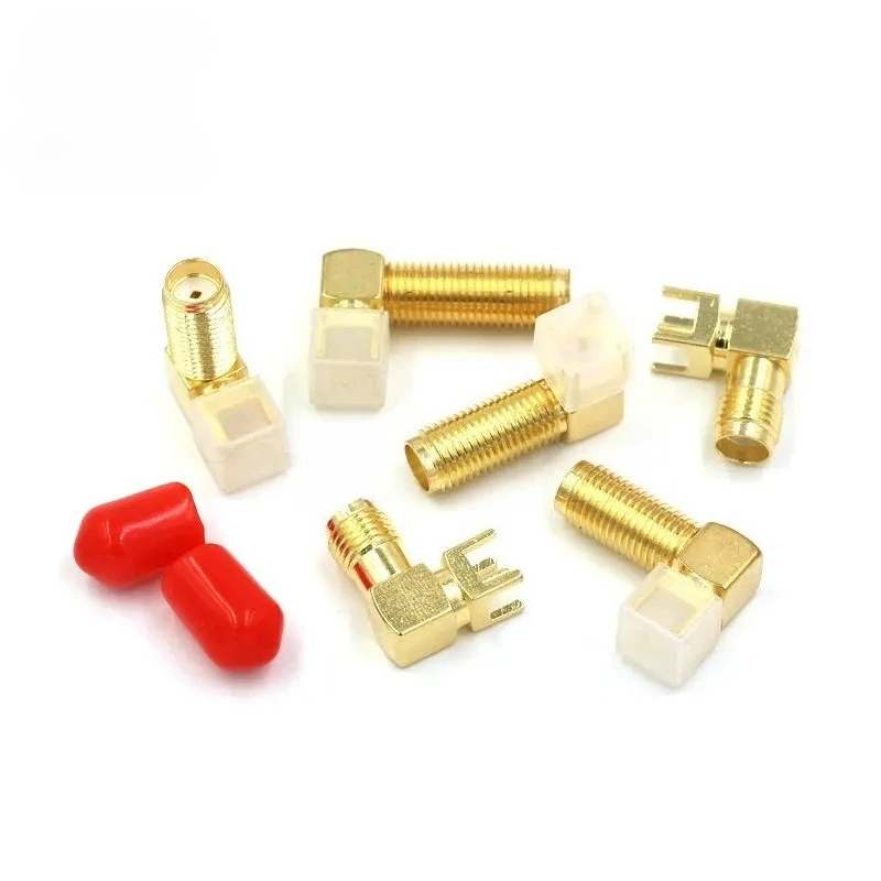 5pcs/lot SMA-KWE Right Angle Series PCB Right Angle Female connector PCB Mount Right Angle Connector RF Coaxial Adapter