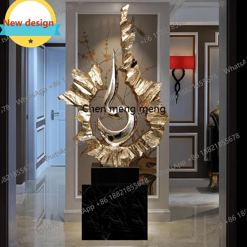 D80 French vintage living room model house entrance table decoration home furnishing abstract art display