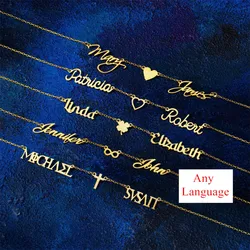 Personalized Two Name Necklace Infinity Cross Heart Custom Double Name Necklaces Couple Gift Any Llanguage Collares Para Mujer