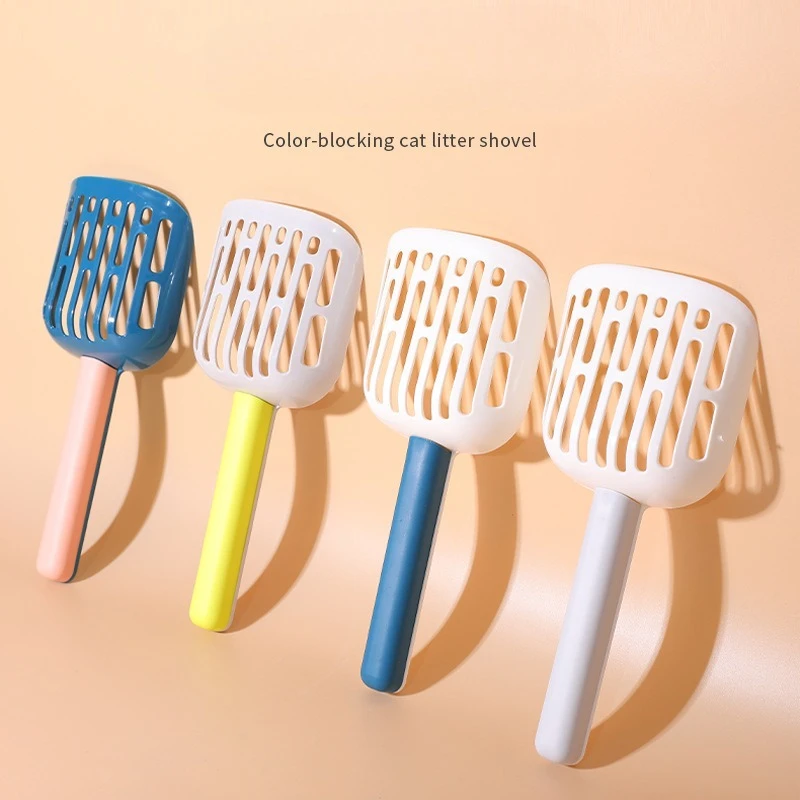 

The ZH Store Cat Litter Scoop Color Blocked Plastic Cat Cleaning Tool Cat Hygiene Pet Supplies Wholesale 고양이 화장실 청소