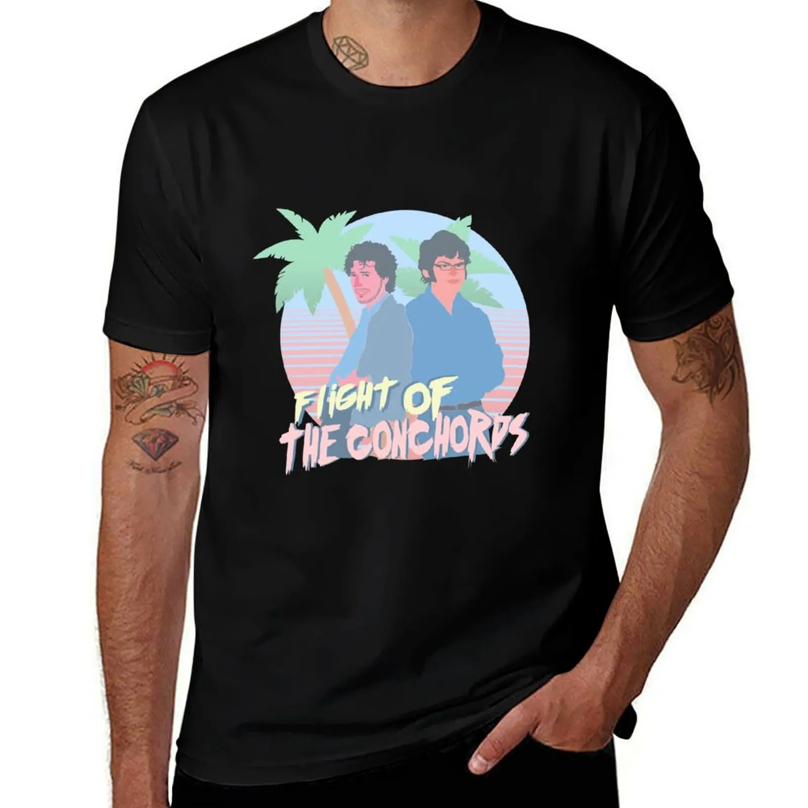 Flight Of The Conchords 80s vibes T-Shirt Relaxed Fit Casual Short Sleeve Top T-Shirt