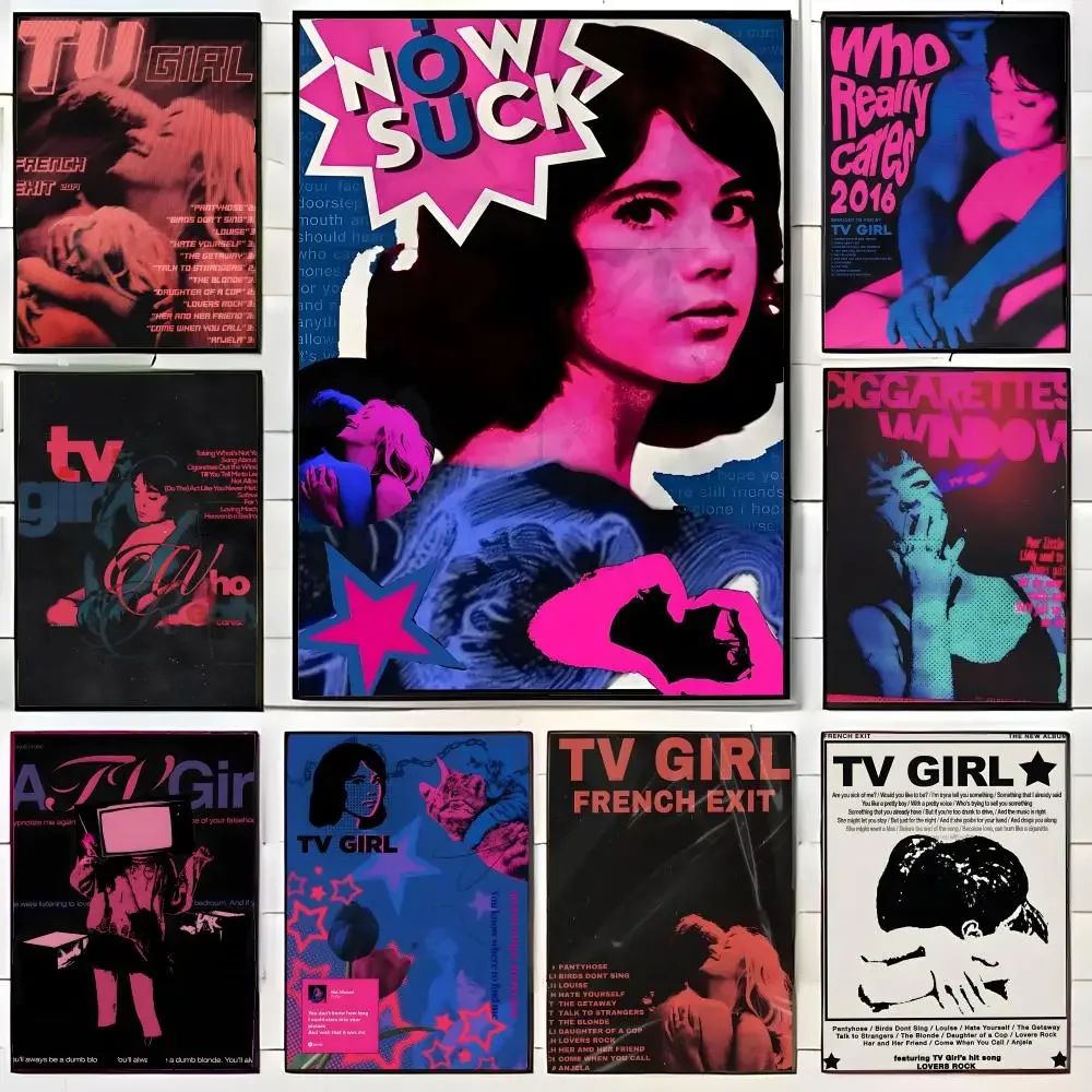 t-TV Girl Poster, Wandkunstdruck, dekoratives Wandbild, Heimdekoration, Geschenk, ungerahmt