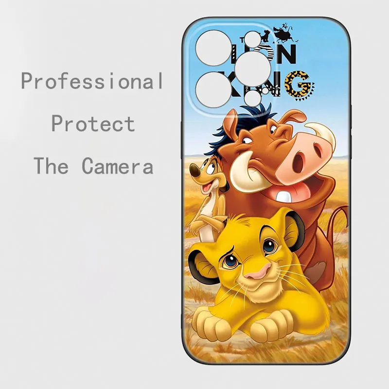 The Lion King Movie Black Silicone Phone Case For Apple iPhone 12 13 Mini 11 14 15 Pro Max 7 8 Plus X XR XS SE 2020 2022