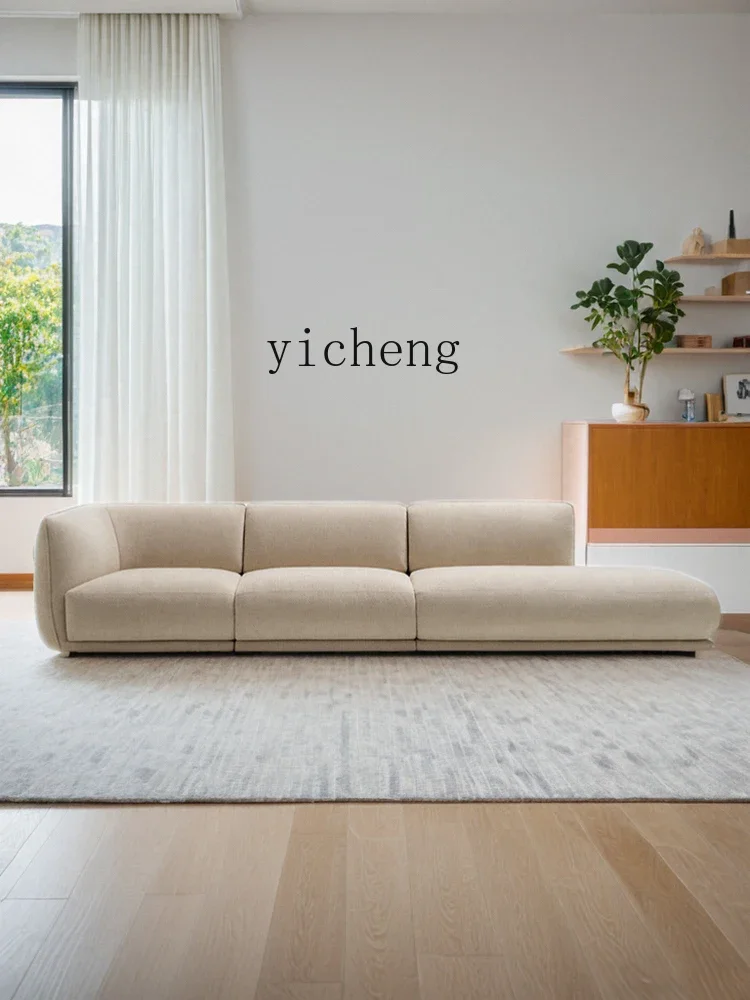 ZZ كريم نمط امبسوول النسيج شقة صغيرة غرفة المعيشة شقة مصمم B & B أريكة منحنية #4