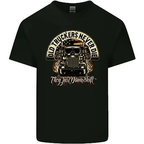 Alt Truckers Never Die Lkw-Fahrer Lkw Herren Baumwolle T-Shirt