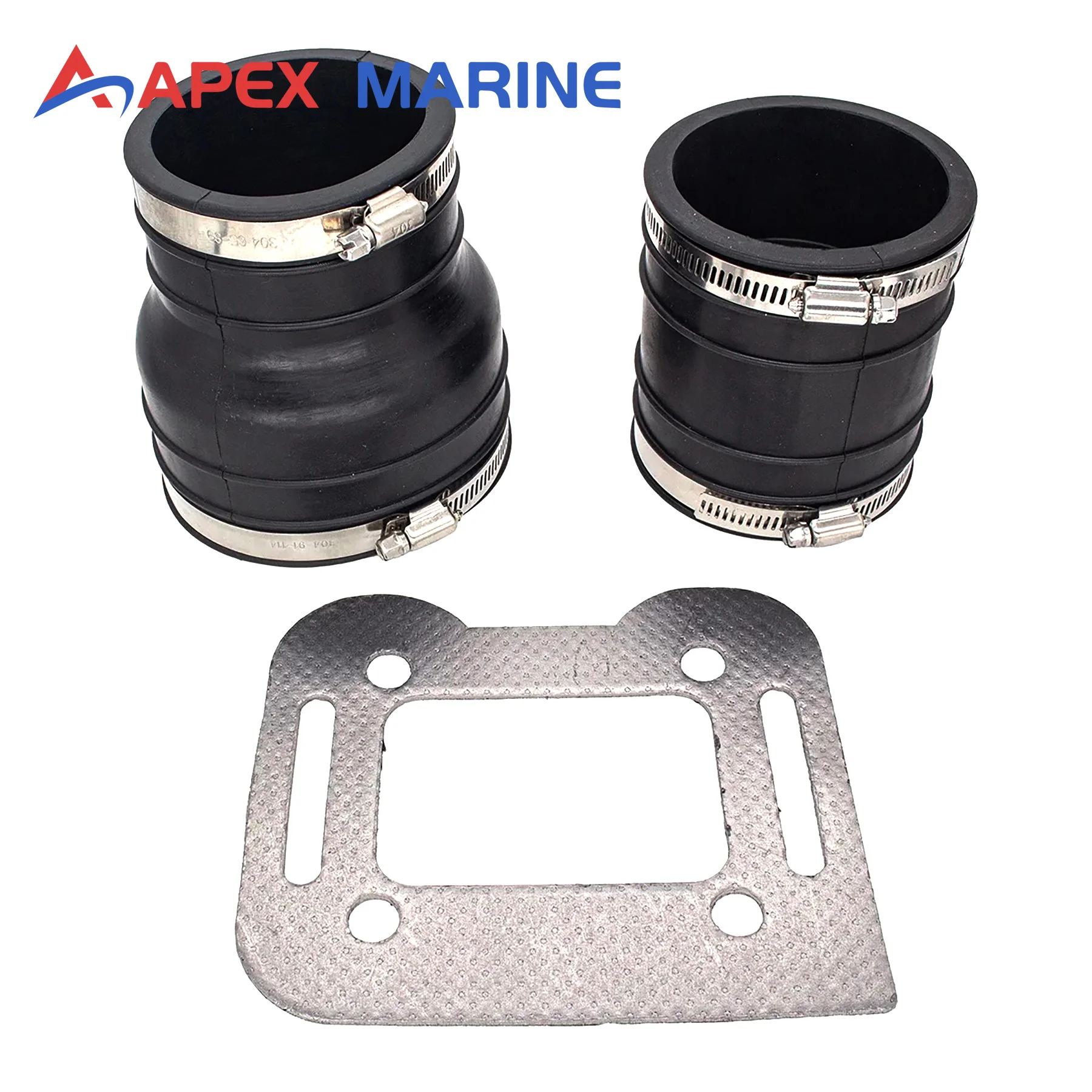 Fits for Mercruiser Marine 180 190 3.7L Sterndrive Engines Replacement Exhaust Bellow Kit with Gasket 70981A3 32-90949T 27-18272