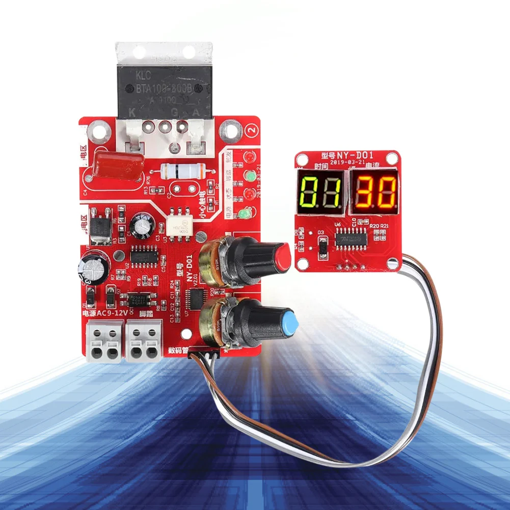 Spot Welding Machine Control Board Adjustable Time Current Spot Welder Control Board Digital Display DIY Battery Accessories
