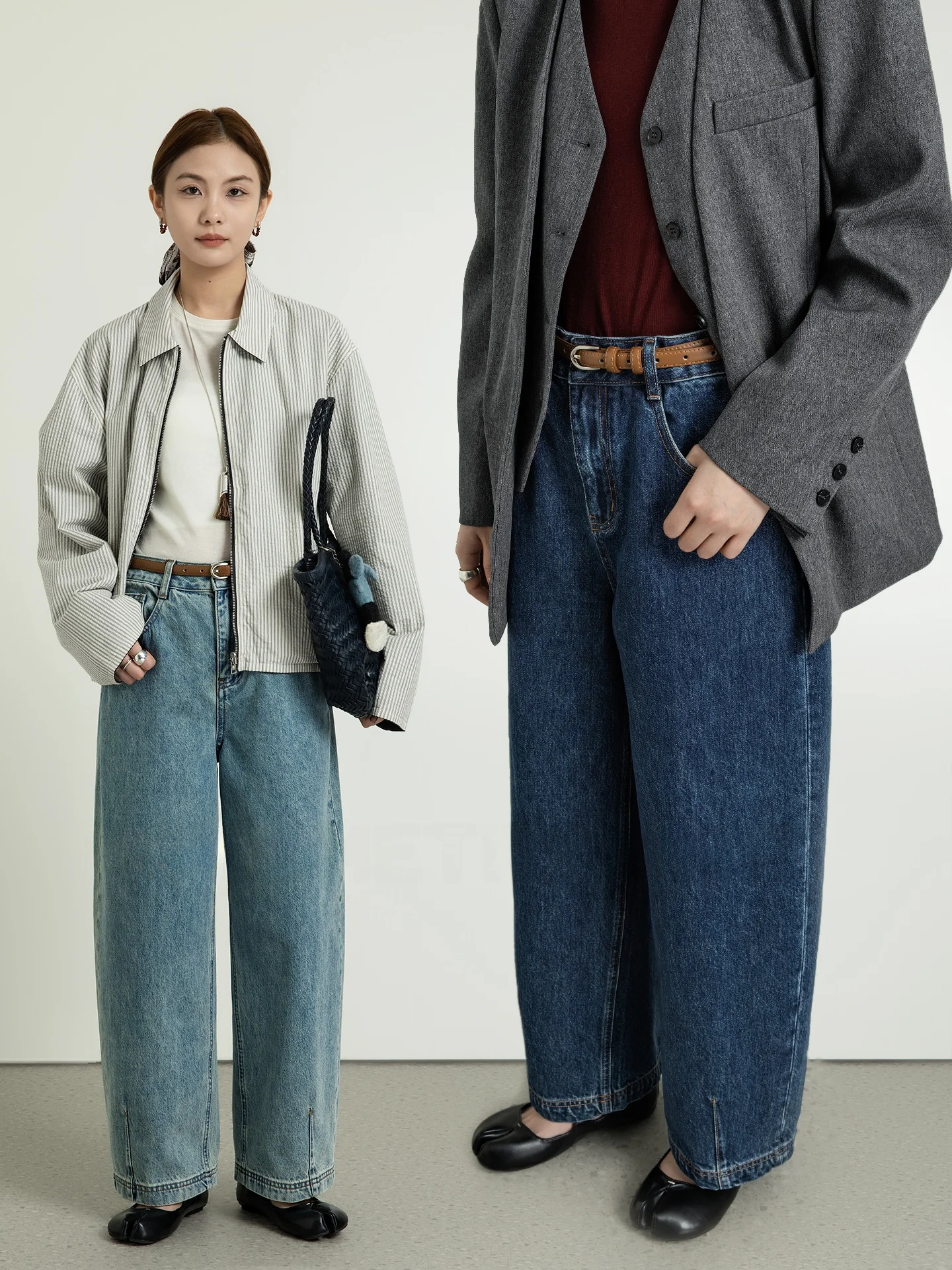 

Джинсы с высокой талией, геометрическим узором, утягивающие, женские, свободного кроя, повседневные, из смесового хлопка, для весны и осени, для фигуры типа «груша»