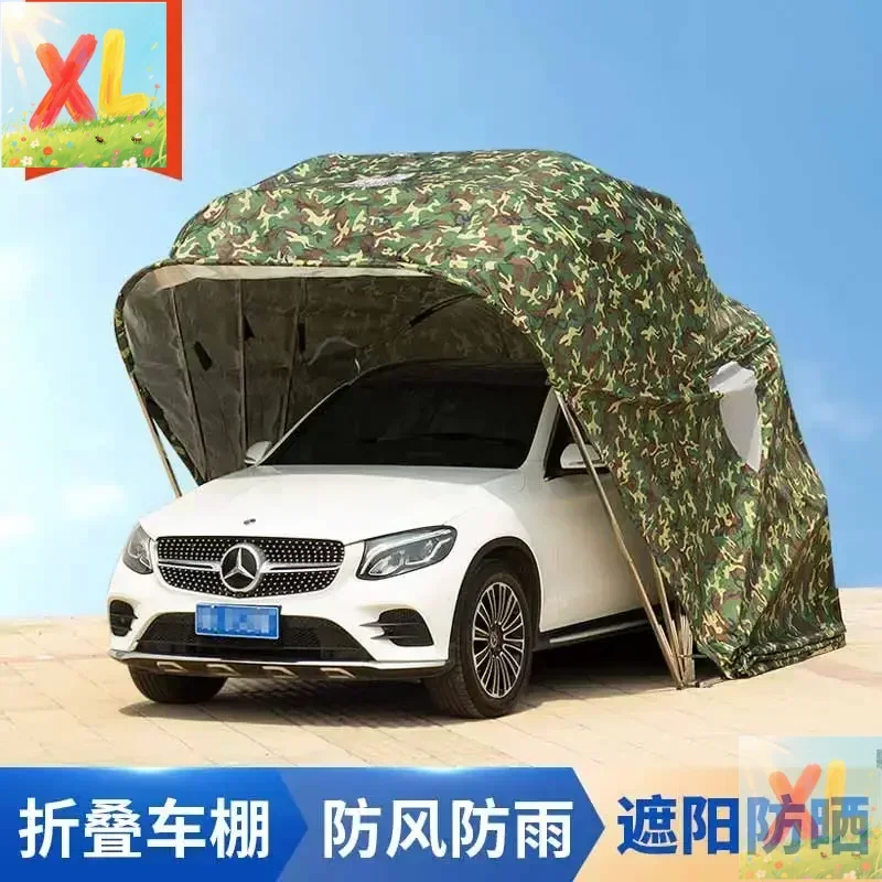 household automatic car clothes folding carport outdoor sun protection mobile garage retractable sunshade parking shed