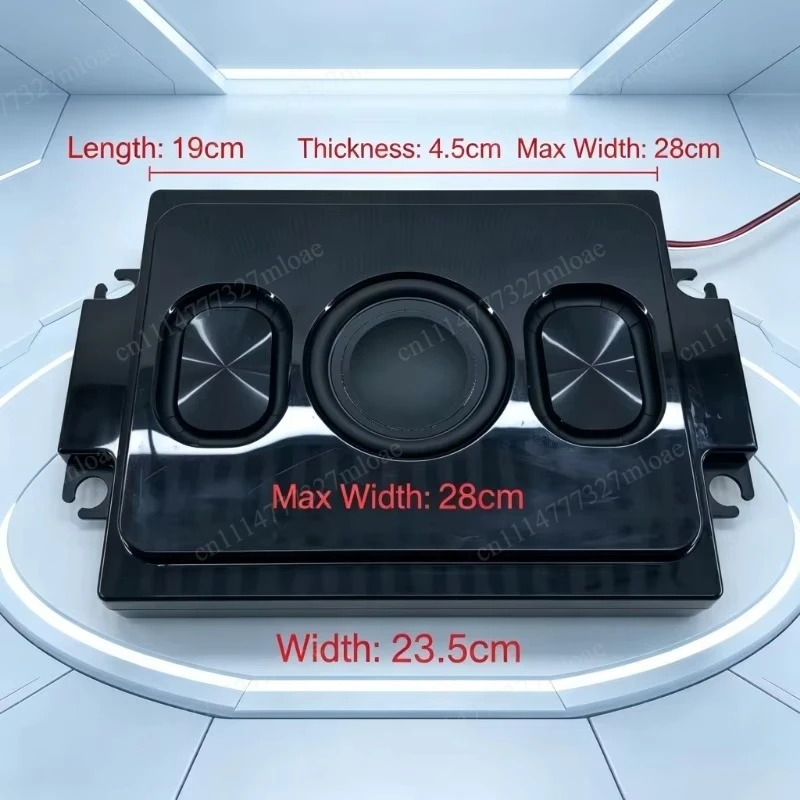 3 Inch Dual Voice Coil Passive Car Subwoofer Slim Under Seat Bass Speaker With 4 Vibration Radiators For Car Audio Upgrade
